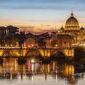 tiber river, st peter's basilica, vatican, river, bridge, rome, architecture, lights, city, historic, ancient, old, travel, design, famous, europe, italy, rome, rome, rome, rome, rome