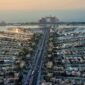 an aerial view of a city with lots of traffic