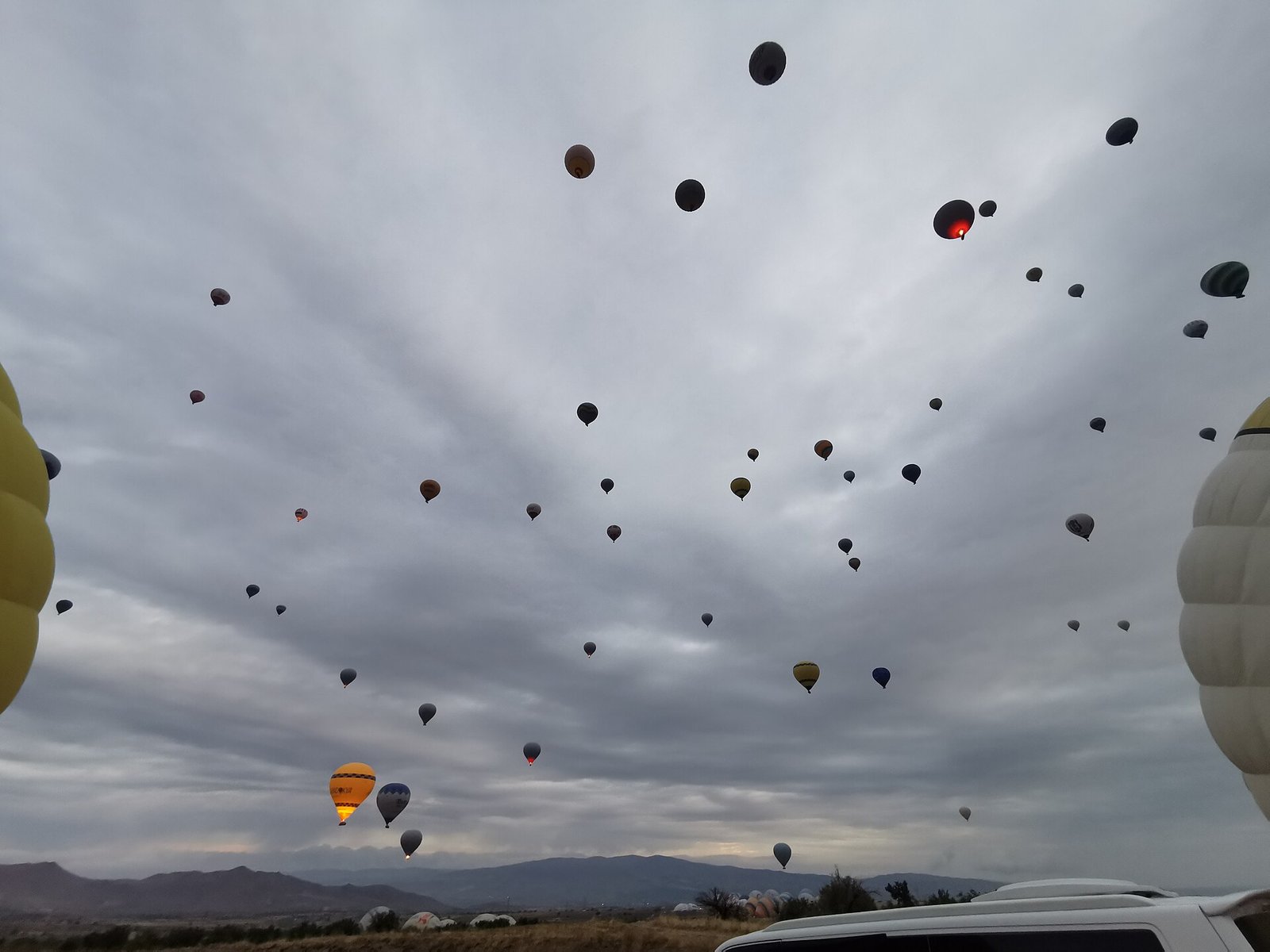 Hot air balloons over Cappadocia, Turkey